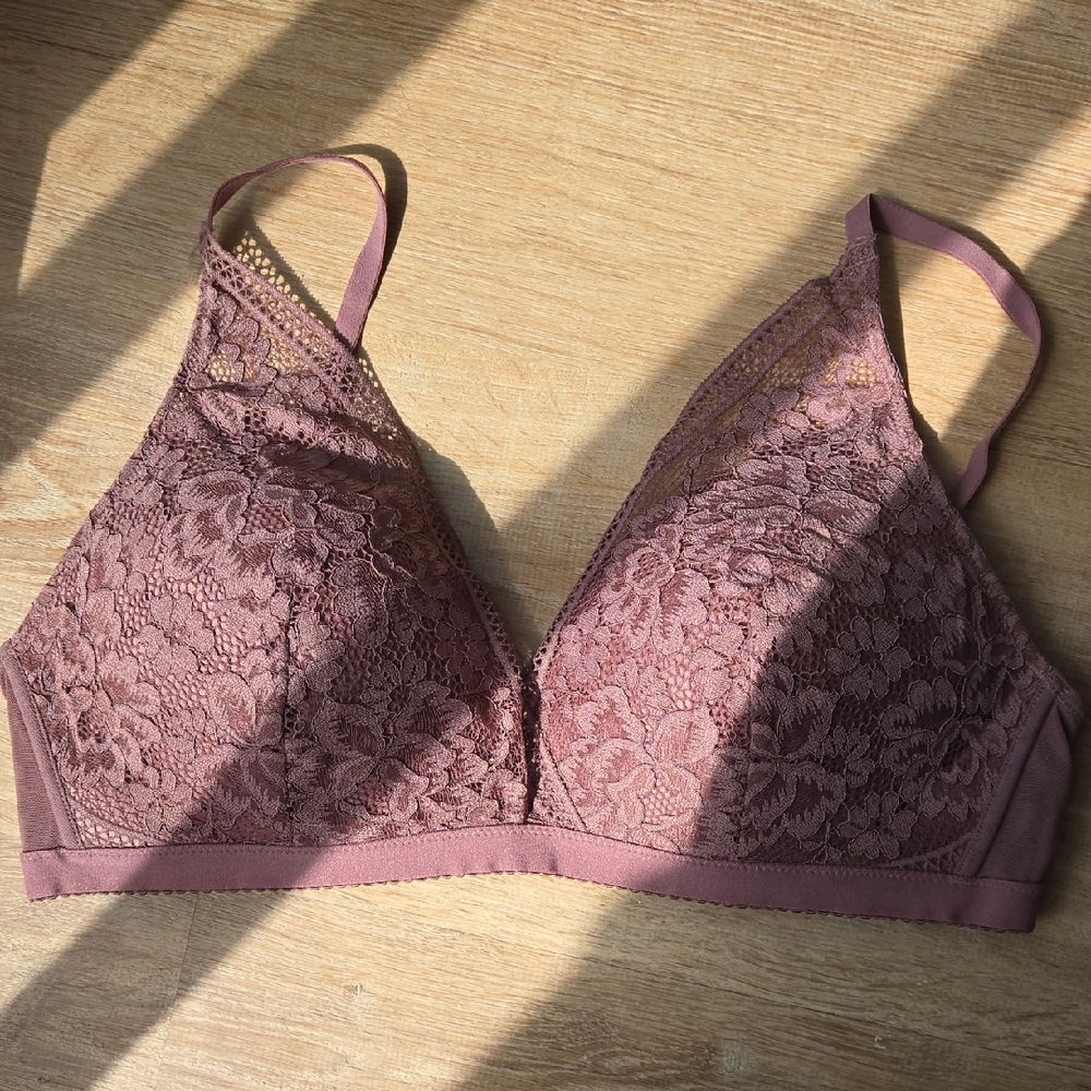 NWOT KNIX Lace Deep V Bralette Sz XL - Picture 3 of 6